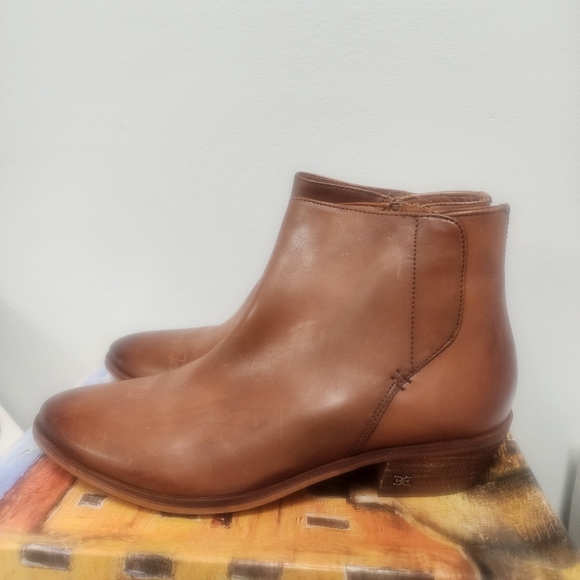 Sam Edelman Womens Brown Cushioned Pama Round Toe BlockBrown Leather Ankle Boots - Picture 8 of 8